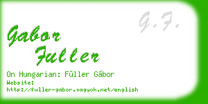 gabor fuller business card