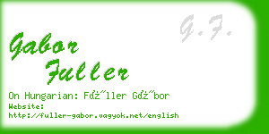 gabor fuller business card